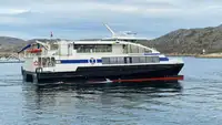 Ro-Ro combi passenger cargo catamaran in daily use 31.12.23